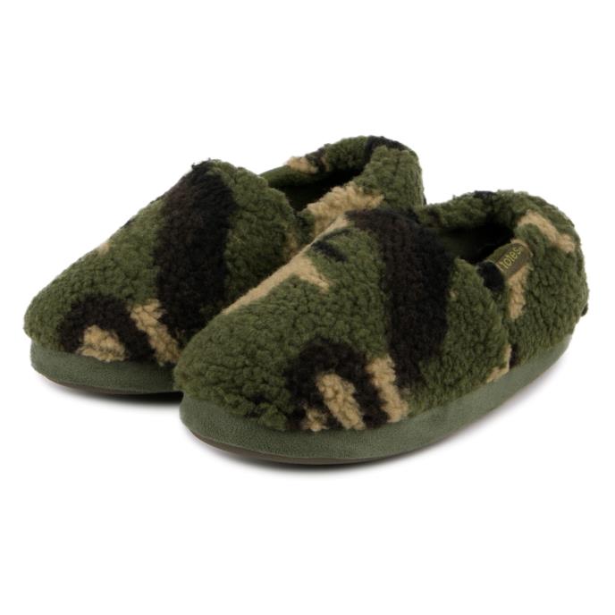 totes Boys Short Full Back Slippers Green Extra Image 2